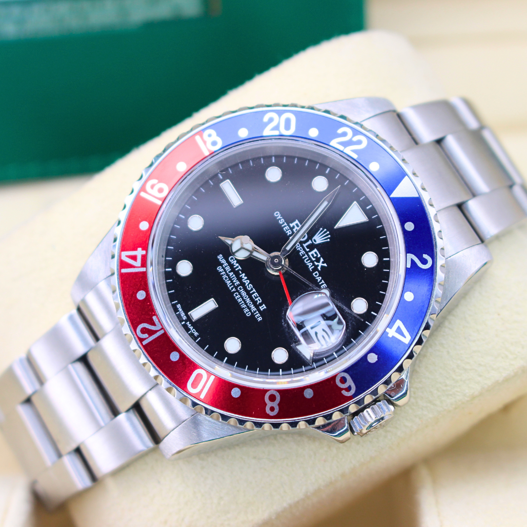Rolex GMT-Master II 16710 Pepsi Bezel Watch – Stainless Steel Oyster Bracelet Automatic 2008 Pristine Condition | Calibre of Time