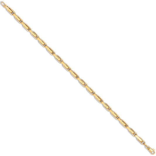 Yellow Gold Belcher Box Ladies Bracelet