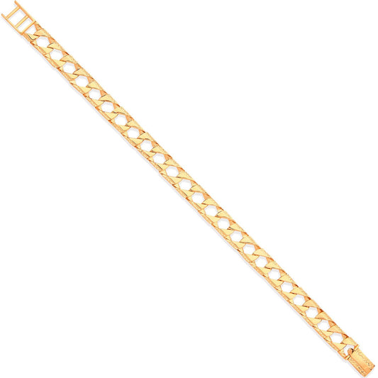 Y/G 9mm Casted Grain Edge Gents Bracelet