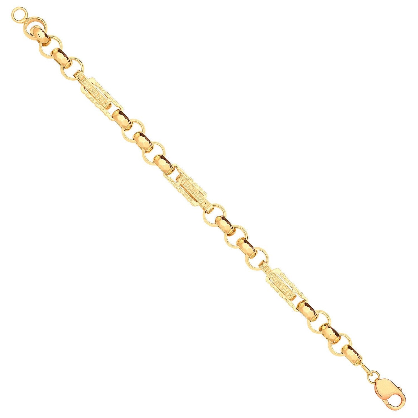 Y/G Gypsy Link Belcher Gents Bracelet