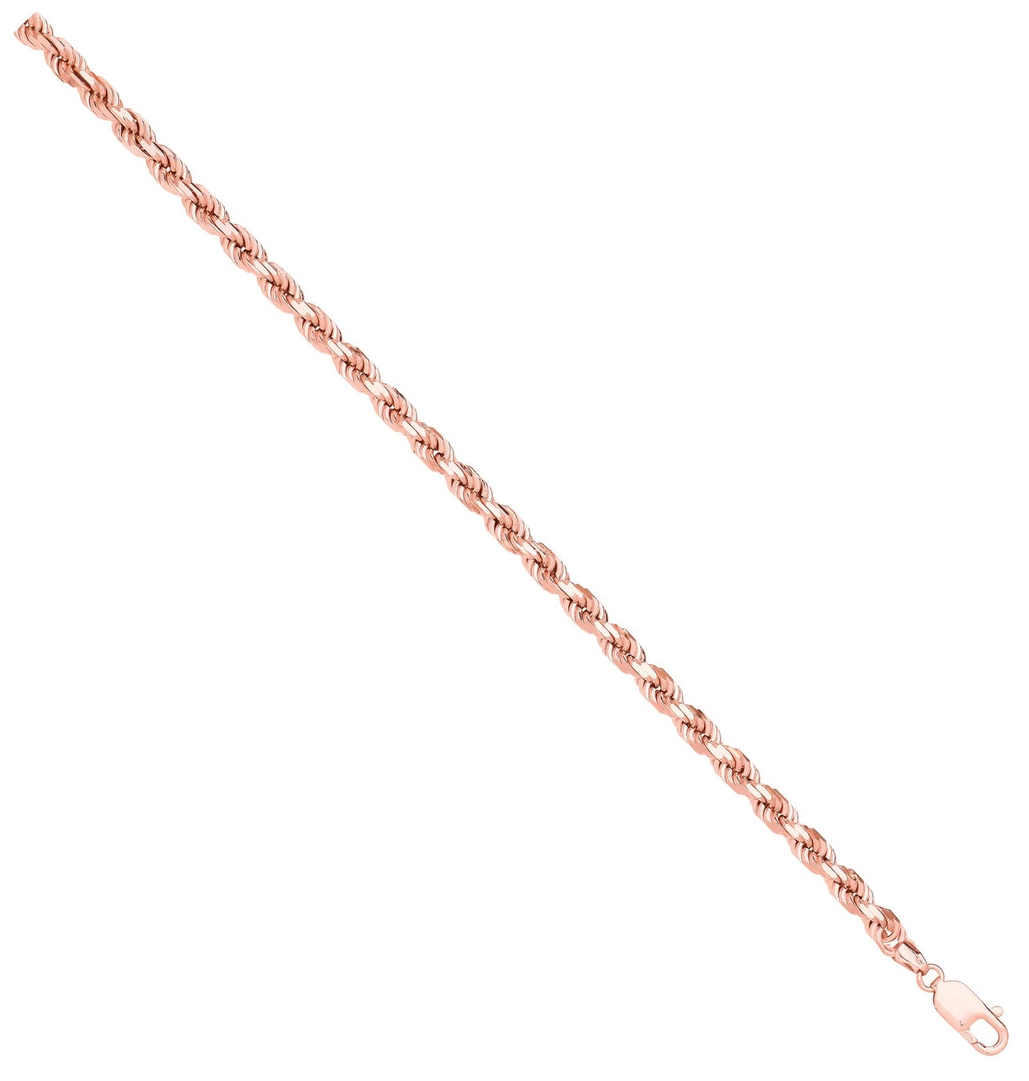 Rose Gold D/c 5.2mm Solid Rope Chain