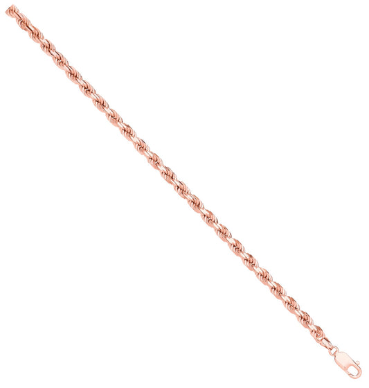 Rose Gold D/c 5.2mm Solid Rope Chain