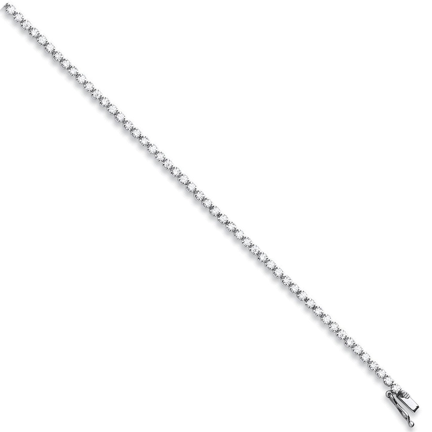 18ct White Gold 3.00ct Diamond Tennis Bracelet