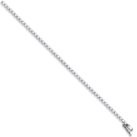 18ct White Gold 3.00ct Diamond Tennis Bracelet