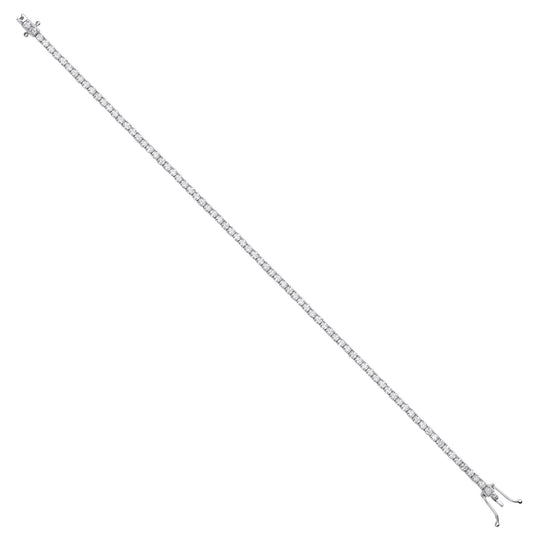 18ct White 4 Claws 3.00ct Diamond Tennis Bracelet
