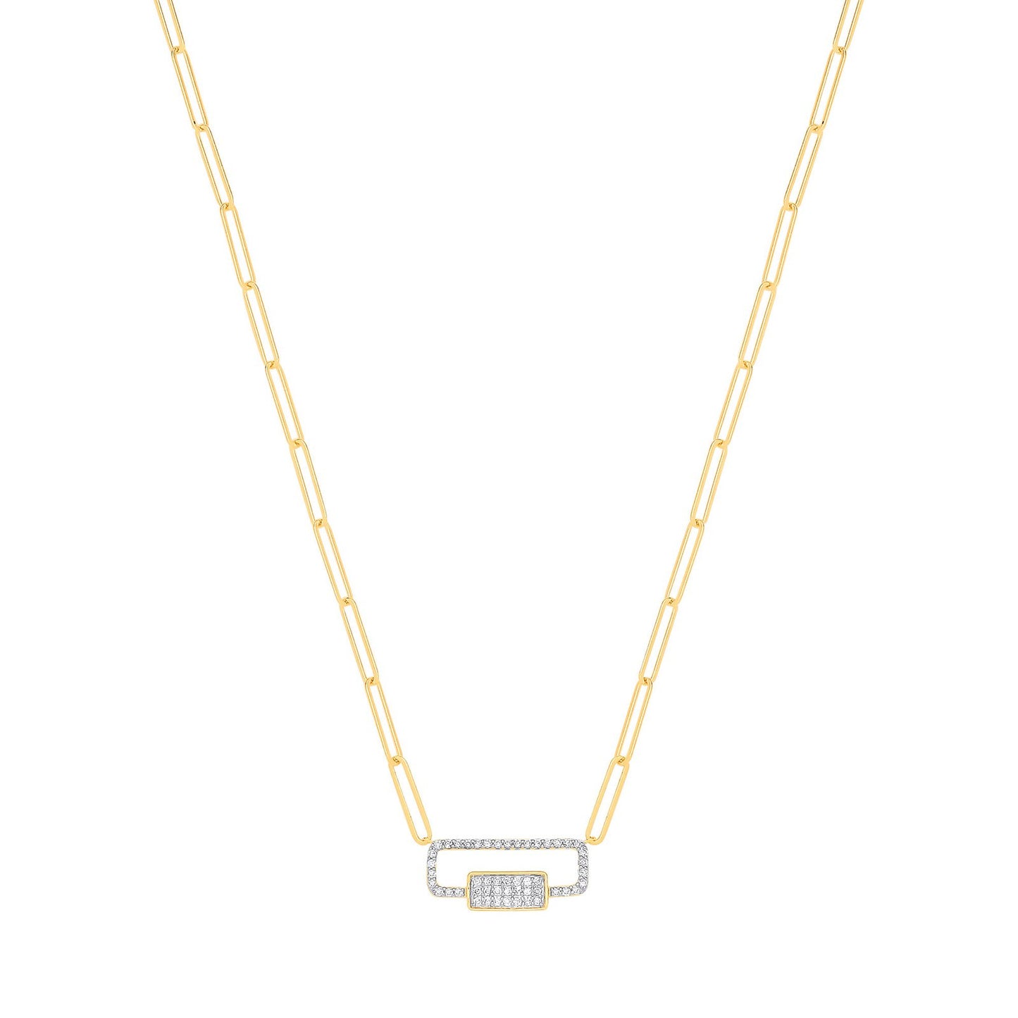 9ct Yellow Gold 0.22ctw (chain 17")