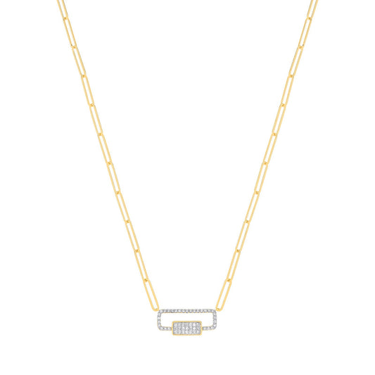 9ct Yellow Gold 0.22ctw (chain 17")