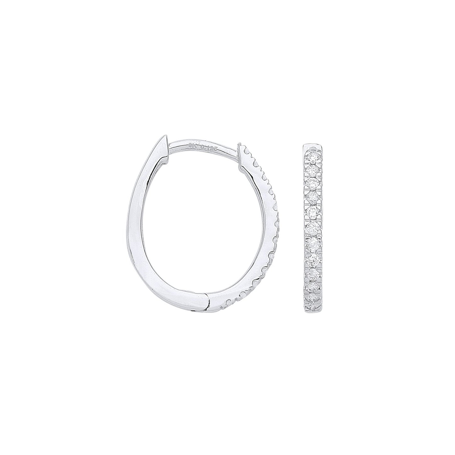 9ct White Gold 0.25ct Diamond Earrings