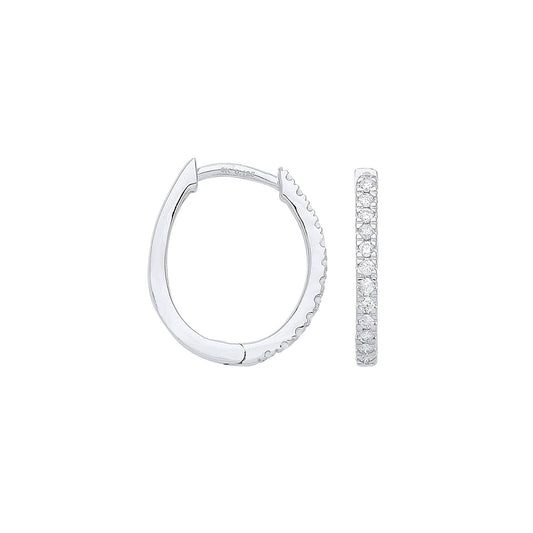 9ct White Gold 0.25ct Diamond Earrings
