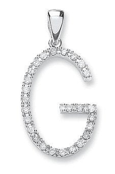 9ct White Gold 0.22ct Diamond Goldinitial