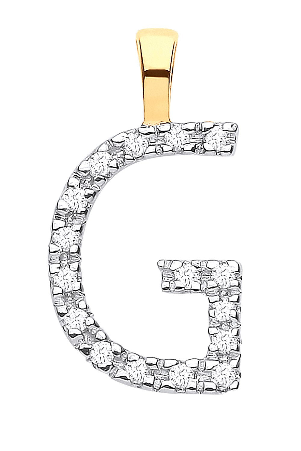 9ct Yellow Gold 0.05ct Diamond Goldinitial