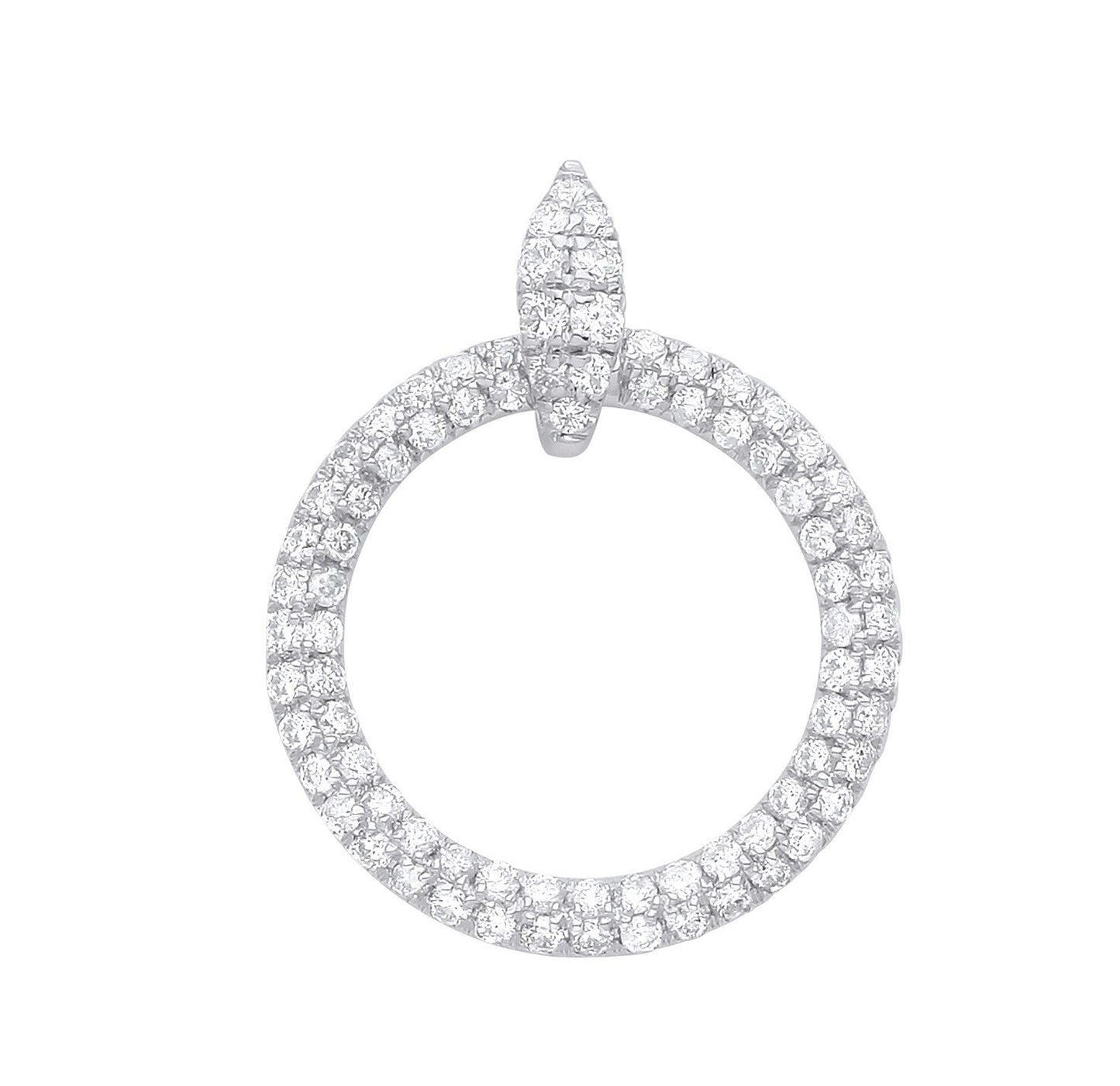 9ct White Gold 0.60ct Circle Of Life Diamond Pendant