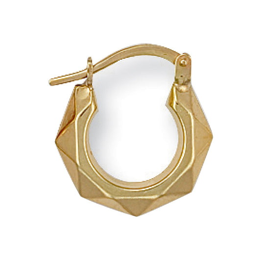 Yellow Gold 13mm Fancy Creoles