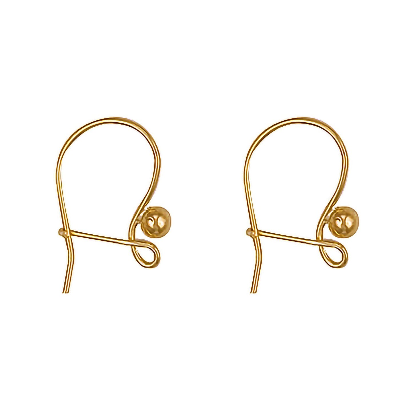Yellow Gold Earring Wires (pack Of 2 Pairs)