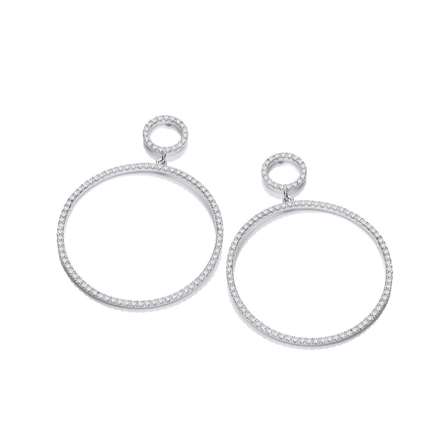 Circle Of Life 34.5mm Cubic Zirconias Drop Earrings