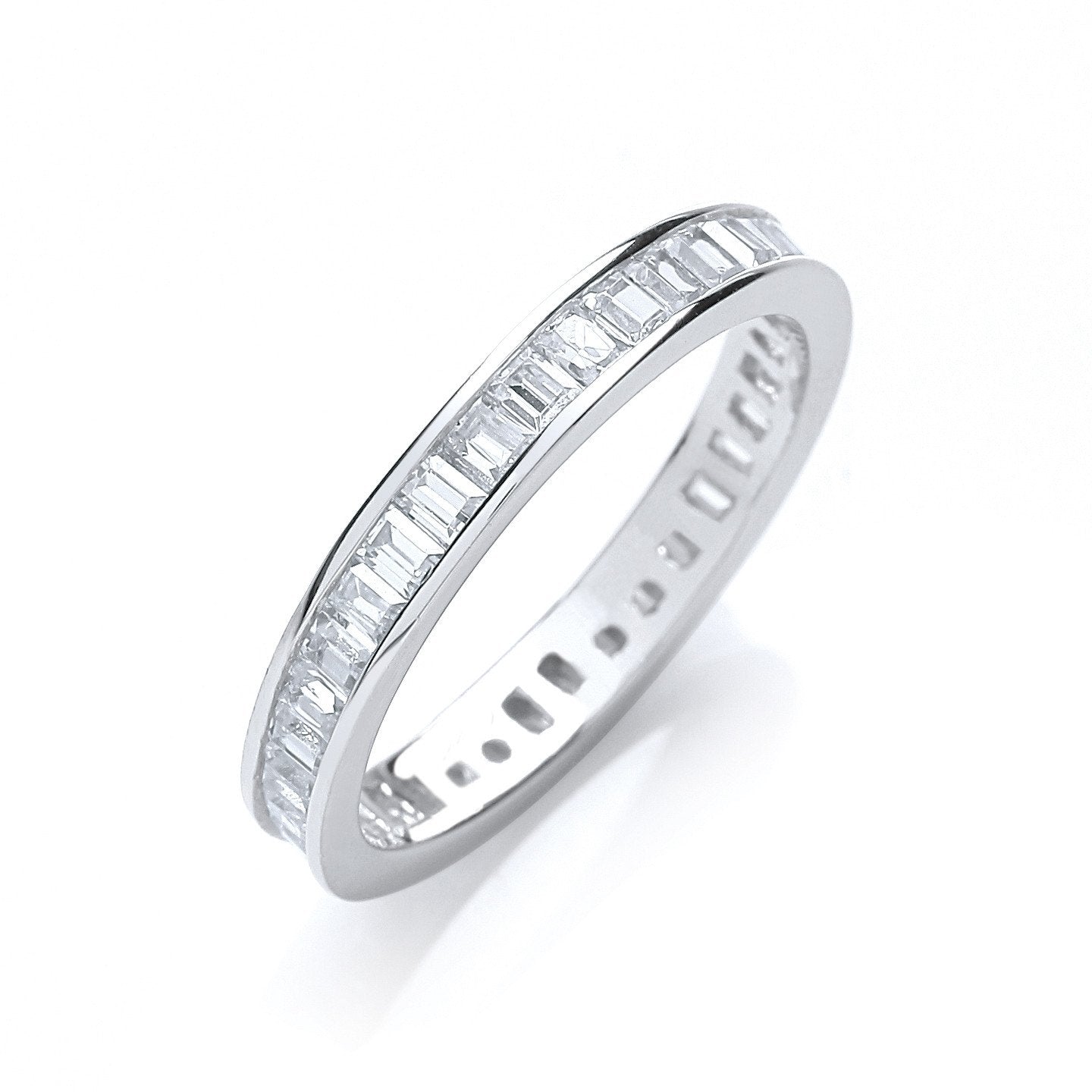 Full Et Baguettes Channel Set Cubic Zirconia Ring