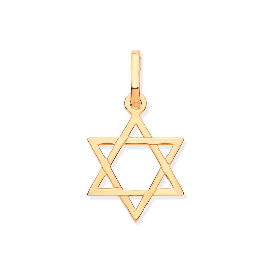 Yellow Gold Star Of David Pendant