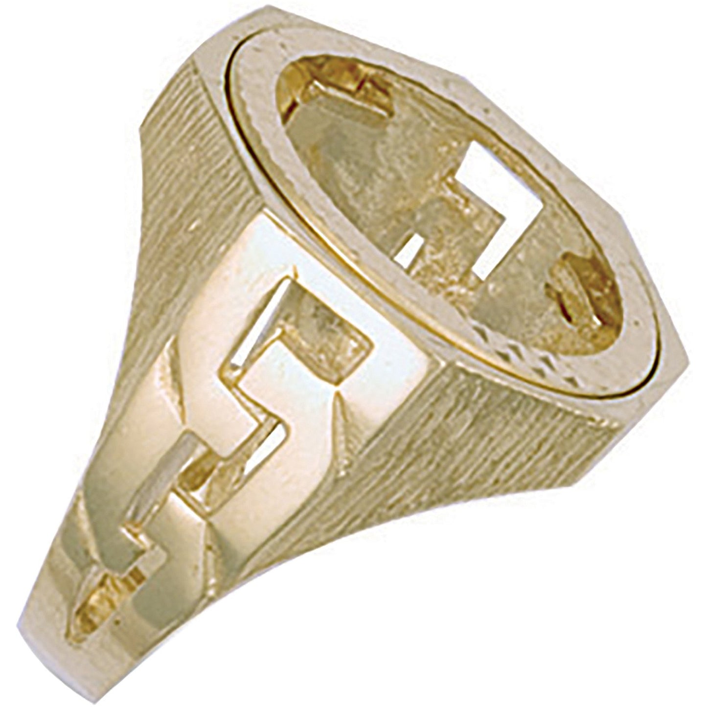 Yellow Gold (full) Id Sides Sovereign Ring
