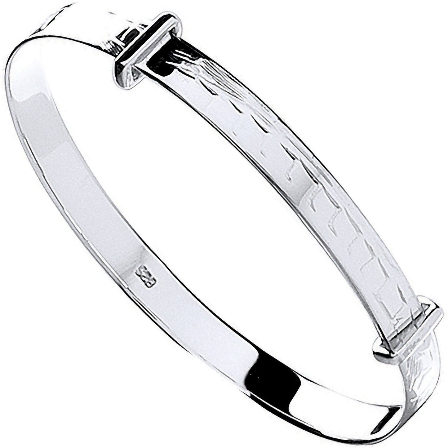 Silver D/c Expandable Baby Bangle