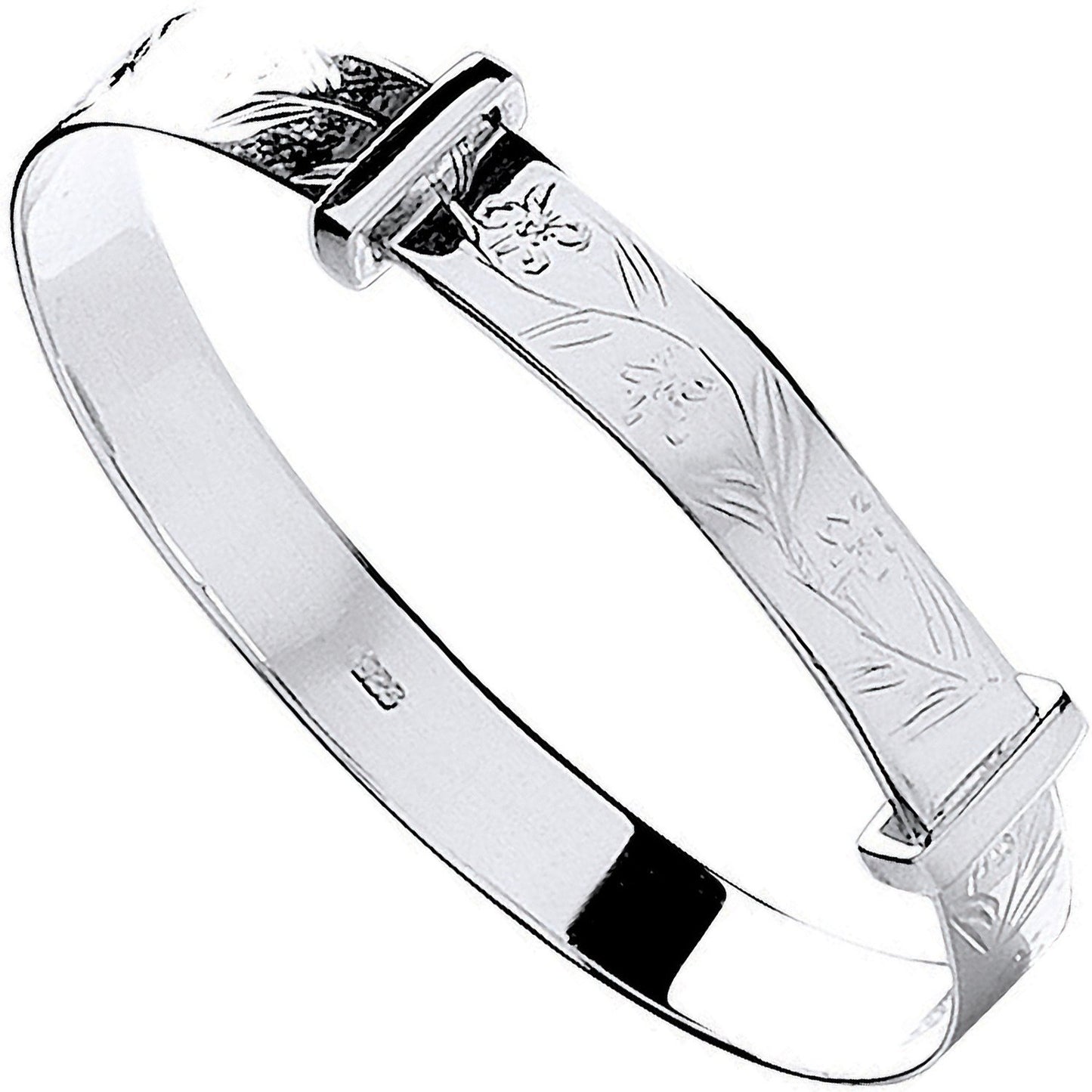 Silver D/c Expandable Baby Bangle