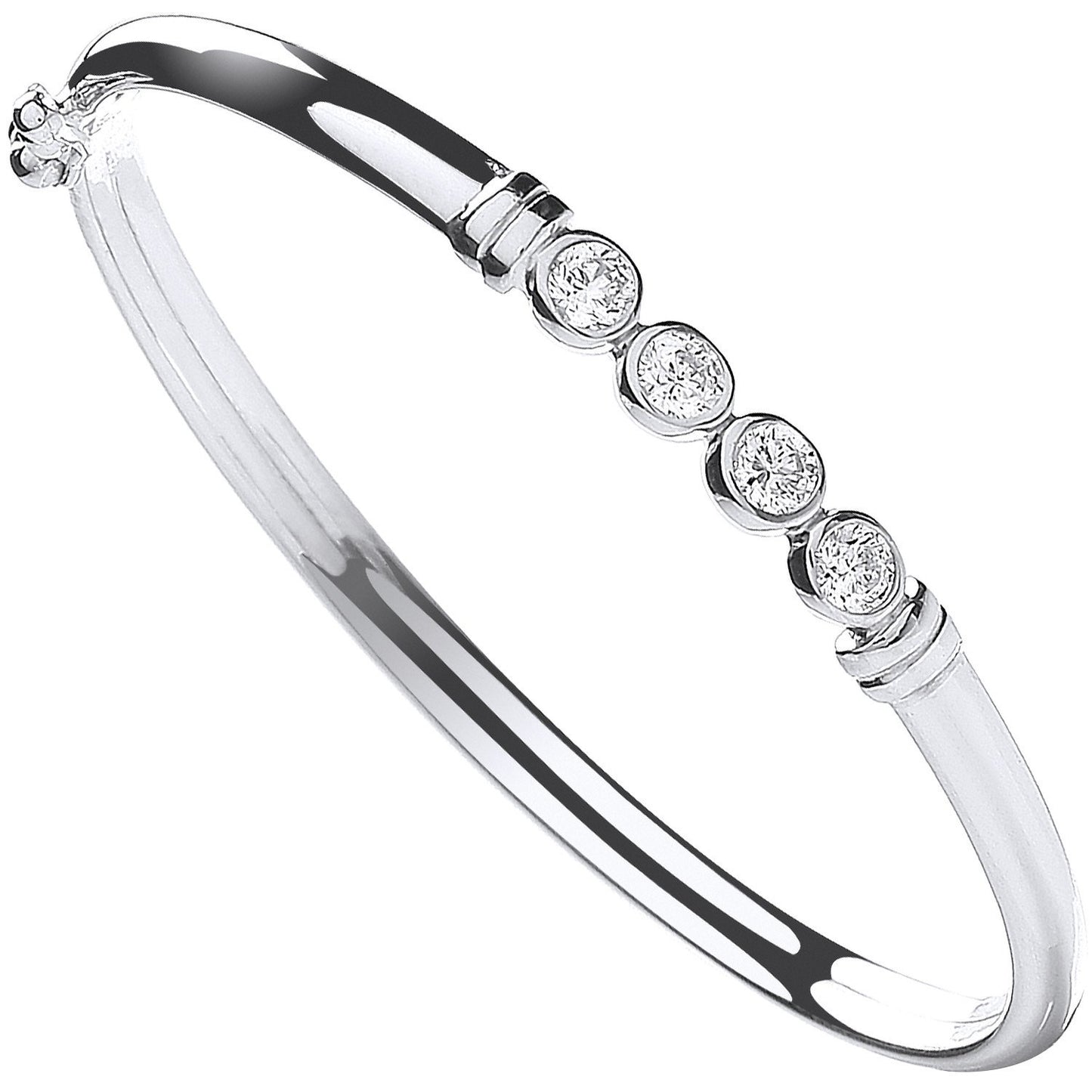 Silver Baby Cubic Zirconia Bangle