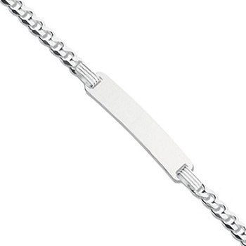 Silver Id Baby 6"/ladies 7" Bracelet