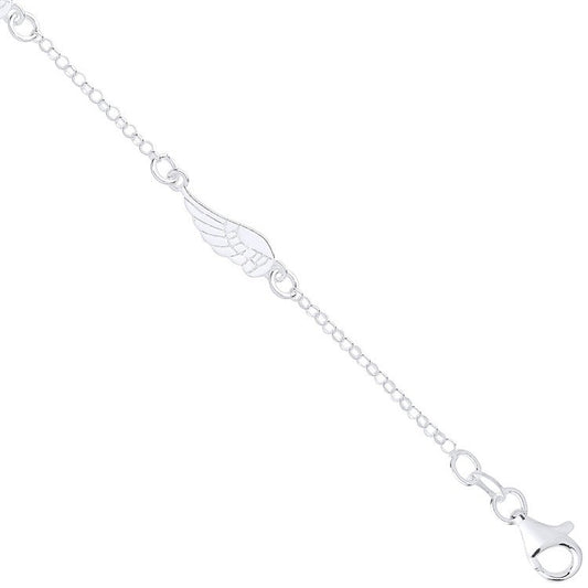 Silver Angel Wing Bracelet