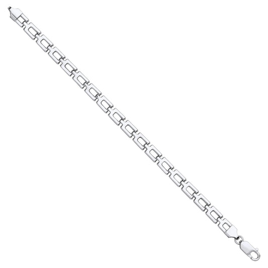 Silver 6mm Open Link Chain Bracelet