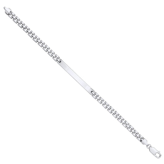 Silver 5mm Fancy Link Id Bracelet