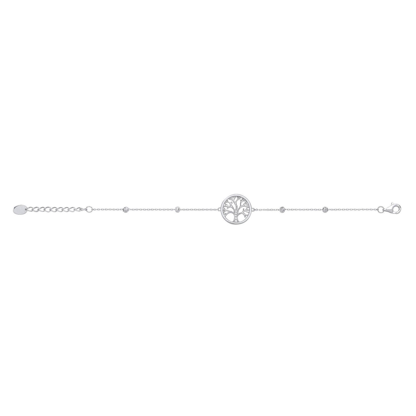 Silver Tree Of Life Ladies Bracelet