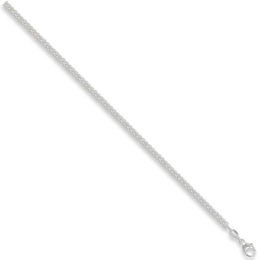 Silver 3.7mm Traditional Classic Curb Chain