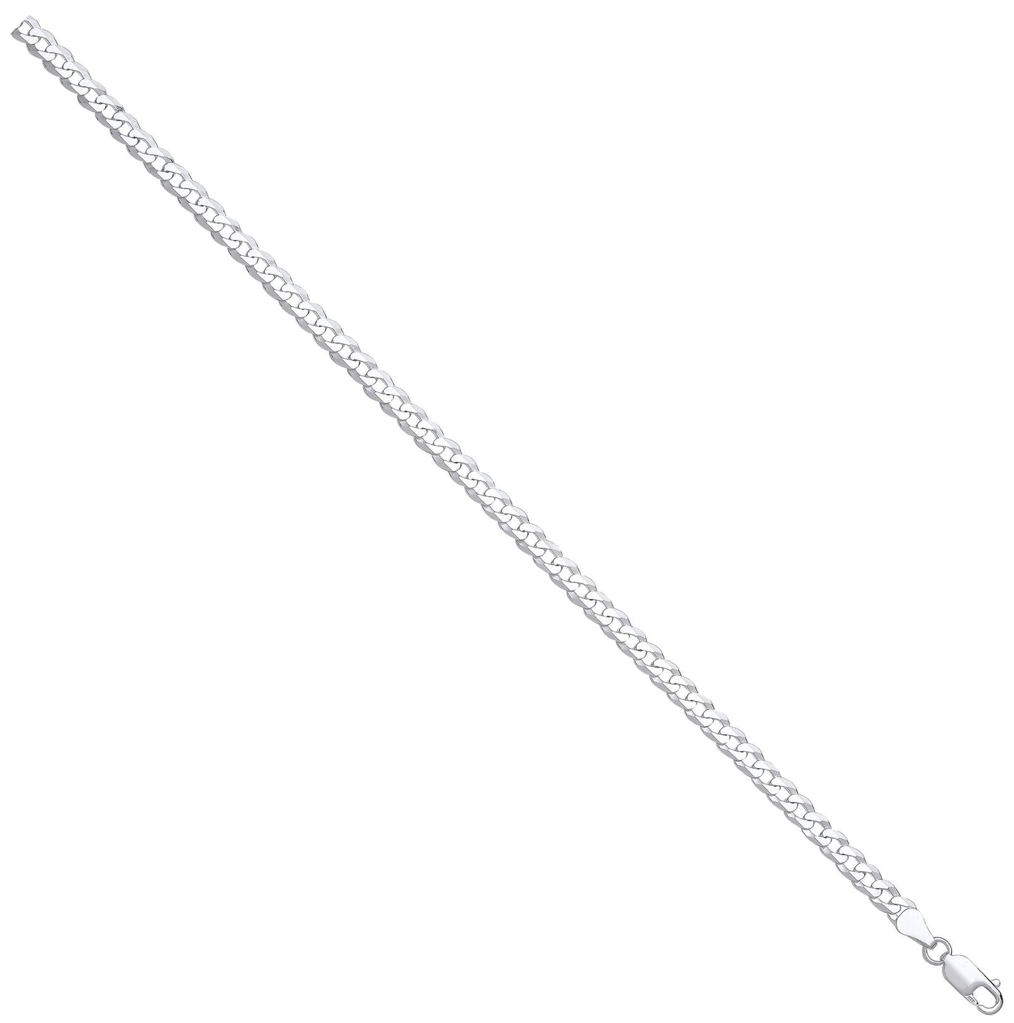 Silver 5.3mm Economy Flat Curb Chain