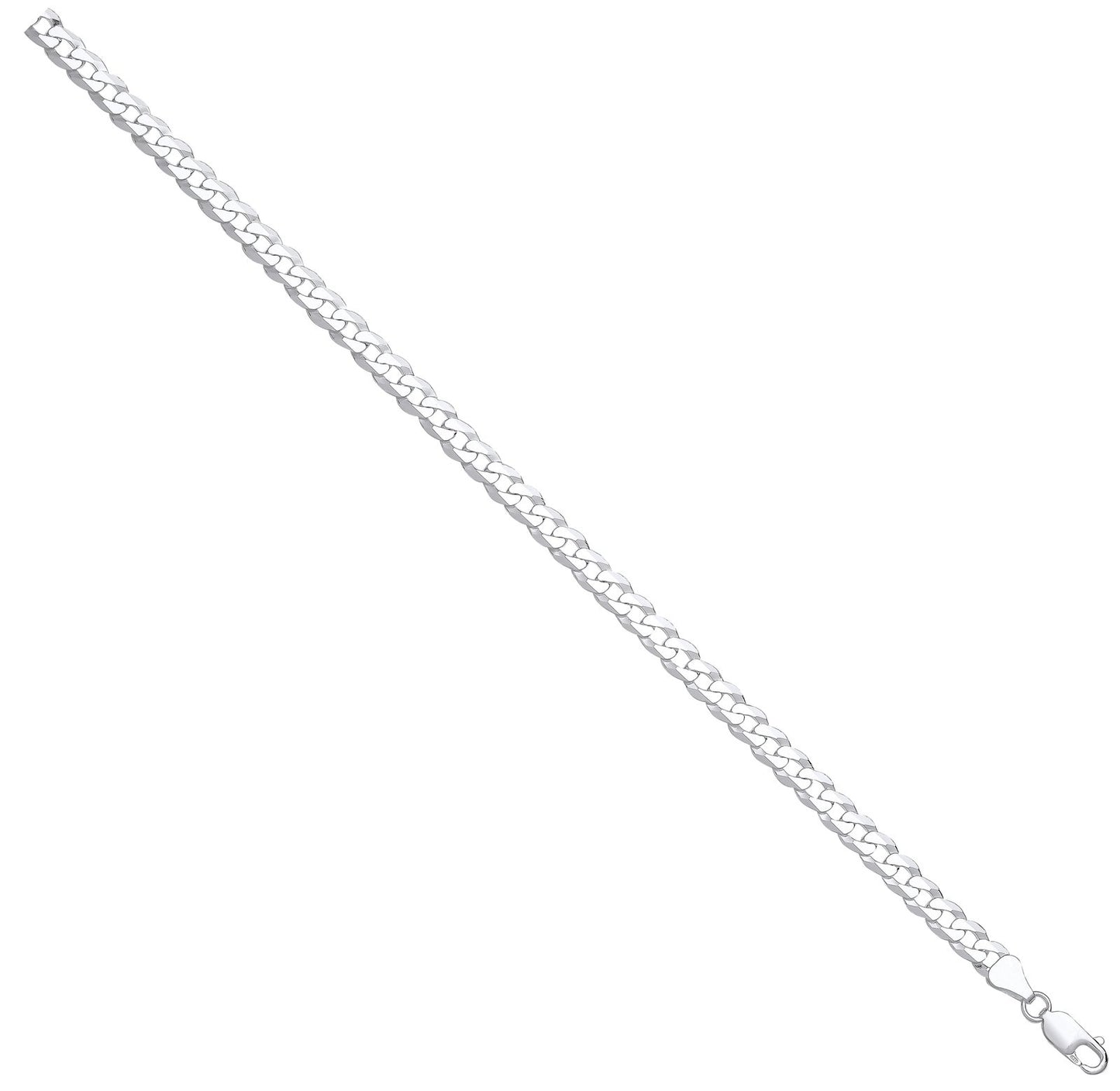 Silver 6.3mm Economy Flat Curb Chain
