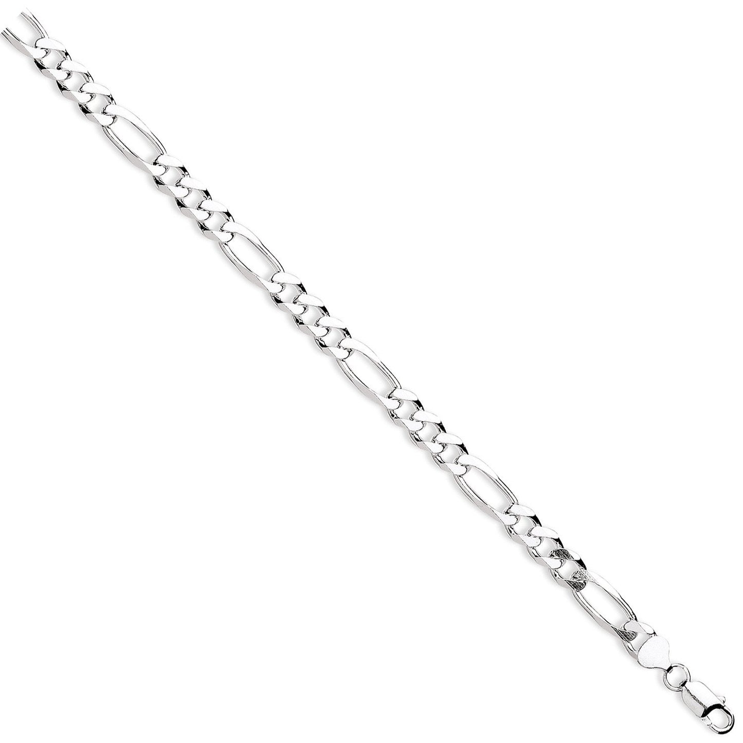 Silver 9mm Figaro Chains/gents Bracelet