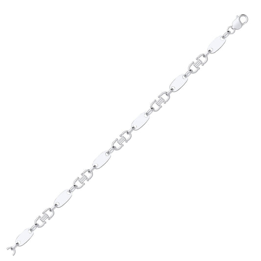 Silver Fancy Link & Plate Chain