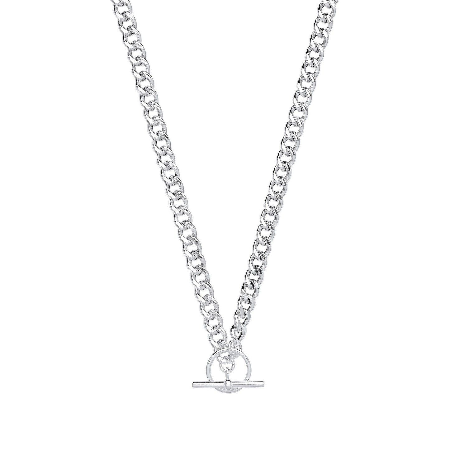 Silver T-bar Curb Chain Necklace/bracelet