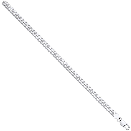 Silver Double Curb 7mm Chain