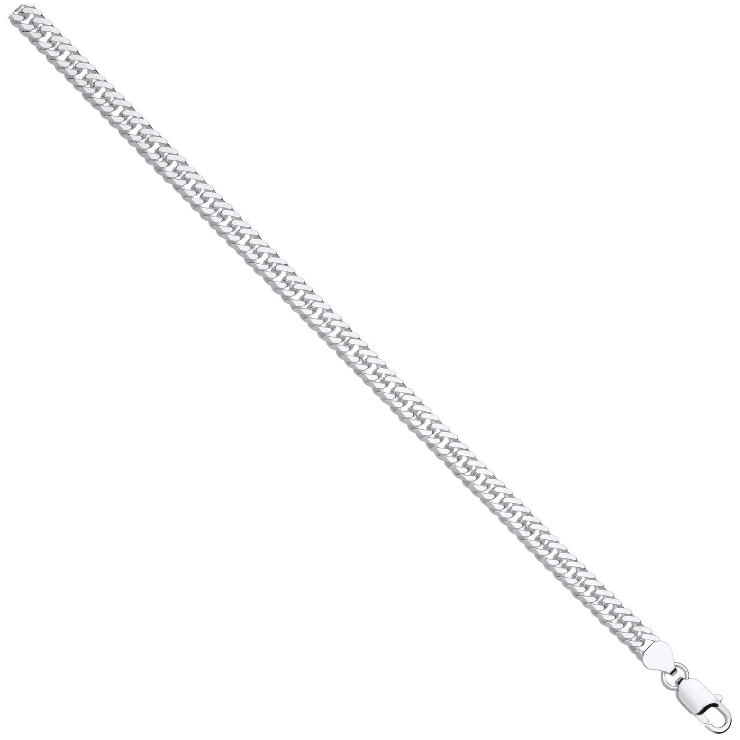 Silver Double Curb 7mm Chain