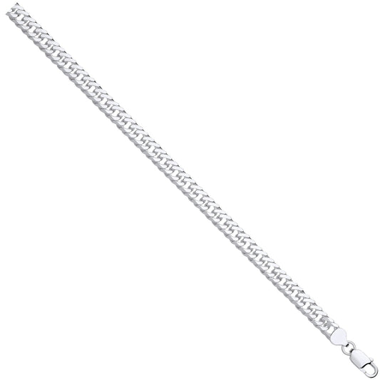 Silver Double Curb 8mm Chain