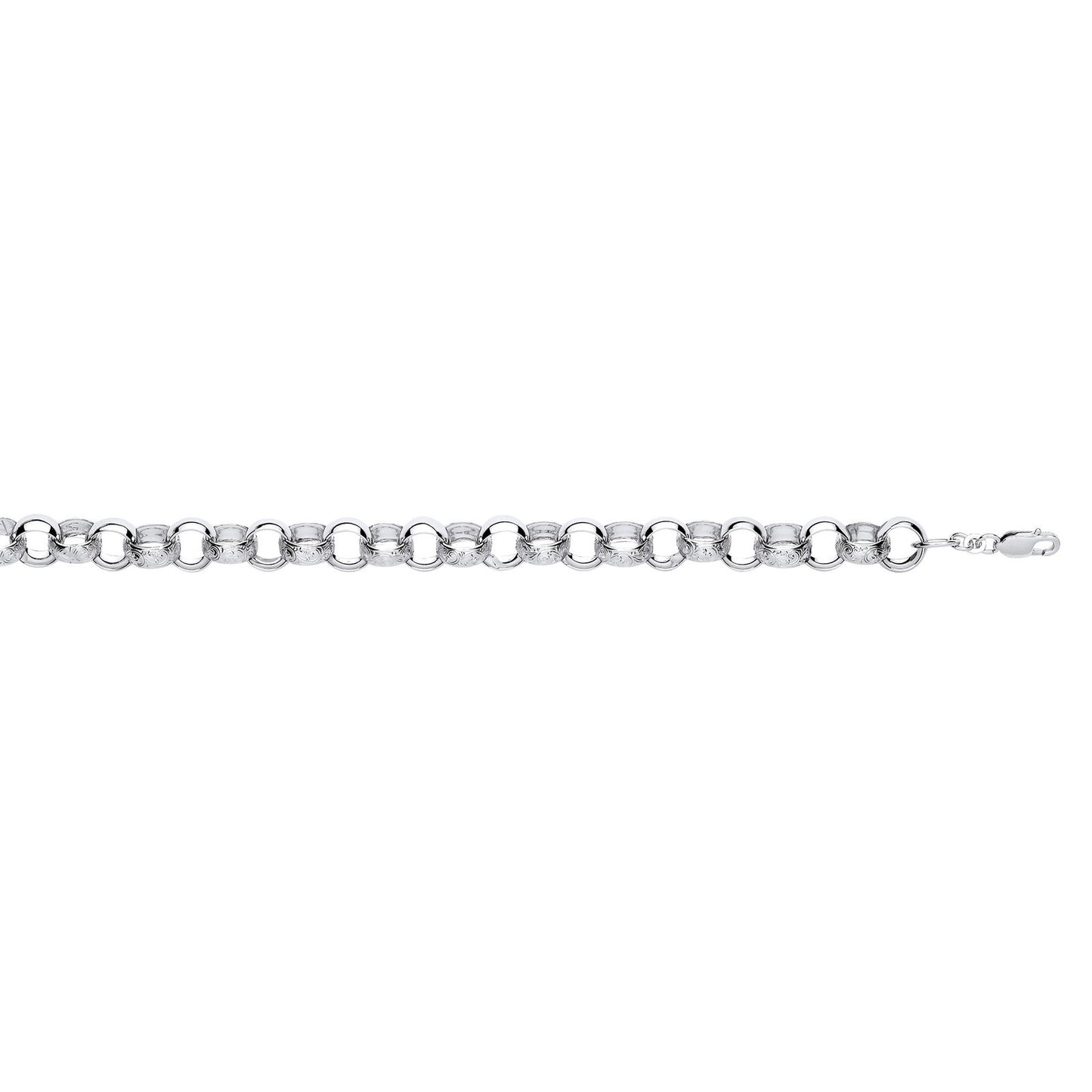 Silver 11mm Filigree Belcher Chain