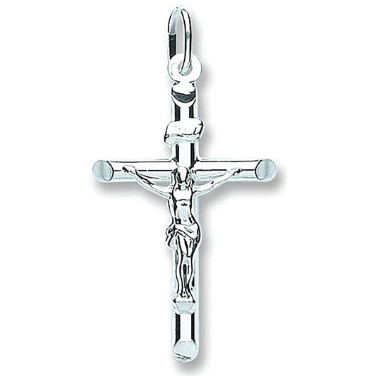 Silver Tubed Crucifix