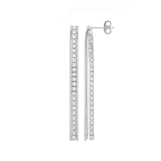 Silver 55mm Drop Earrings