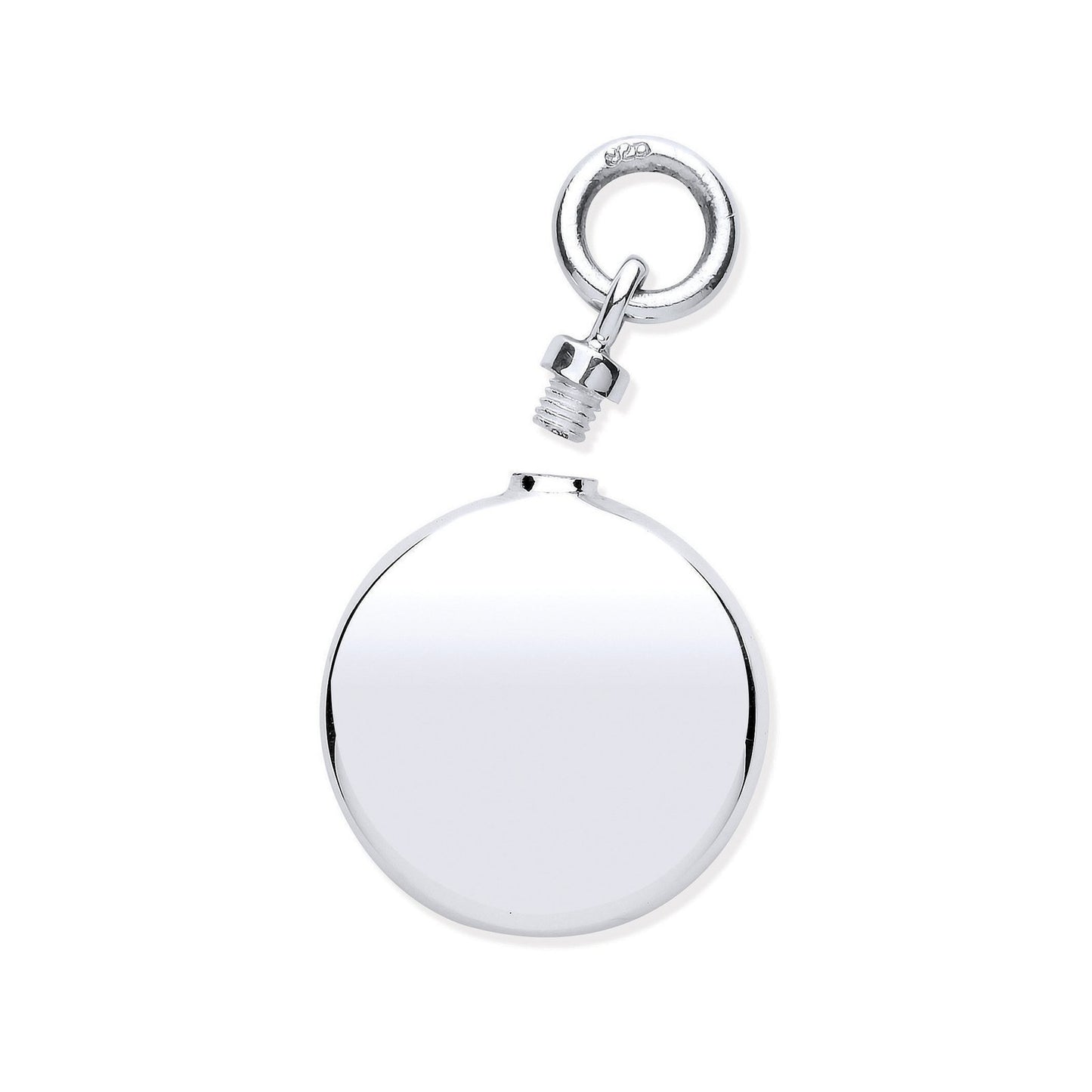 Silver Perfume/ashes Round Holder Pendant