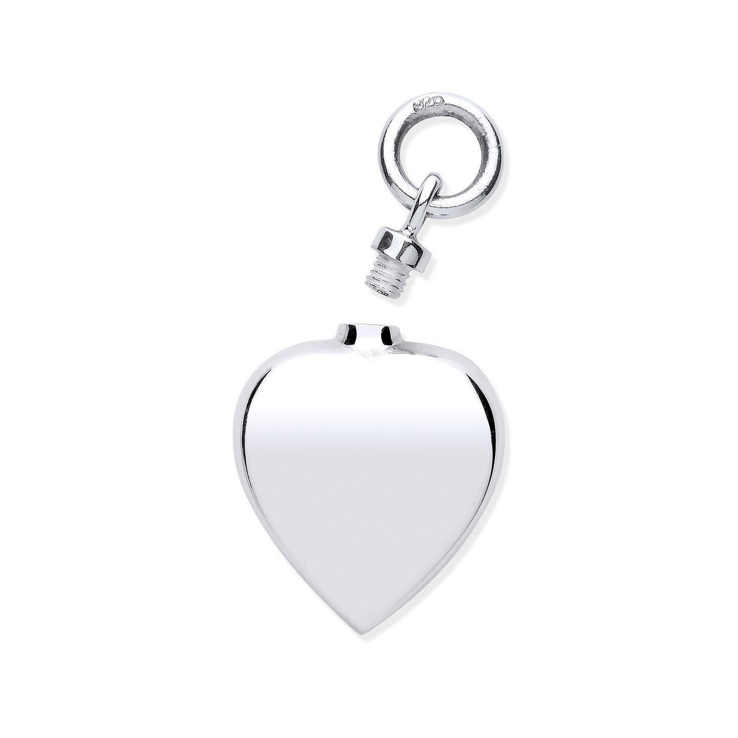 Silver Perfume/ashes Heart Holder Pendant