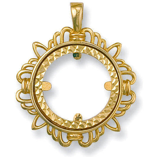 Yellow Gold (full) Fancy Sovereign Pendant