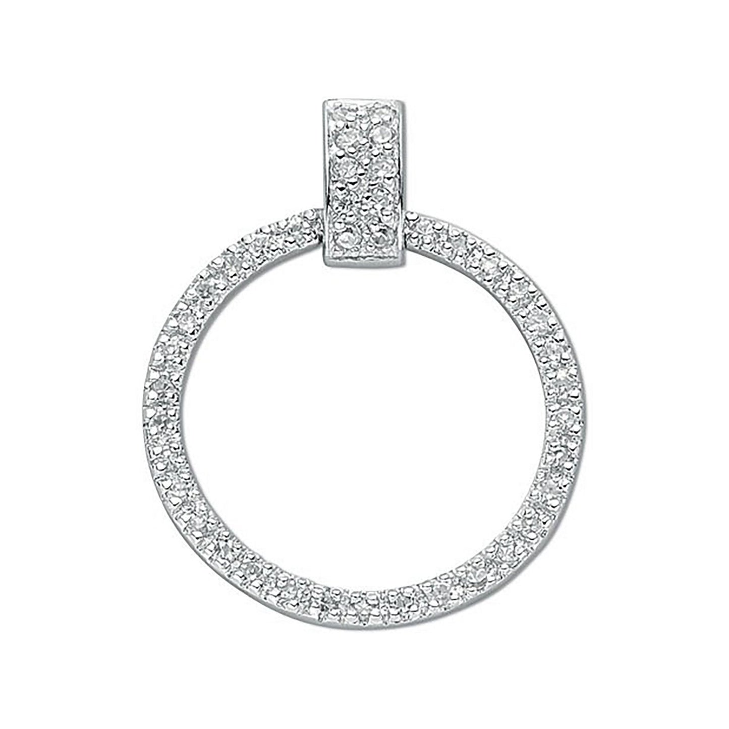 Silver Eternity Cubic Zirconia Pendant