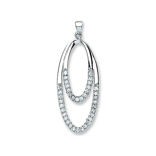Silver Fancy Drop Pendant