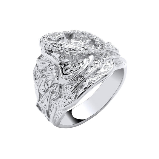 Silver Gents Saddle Ring