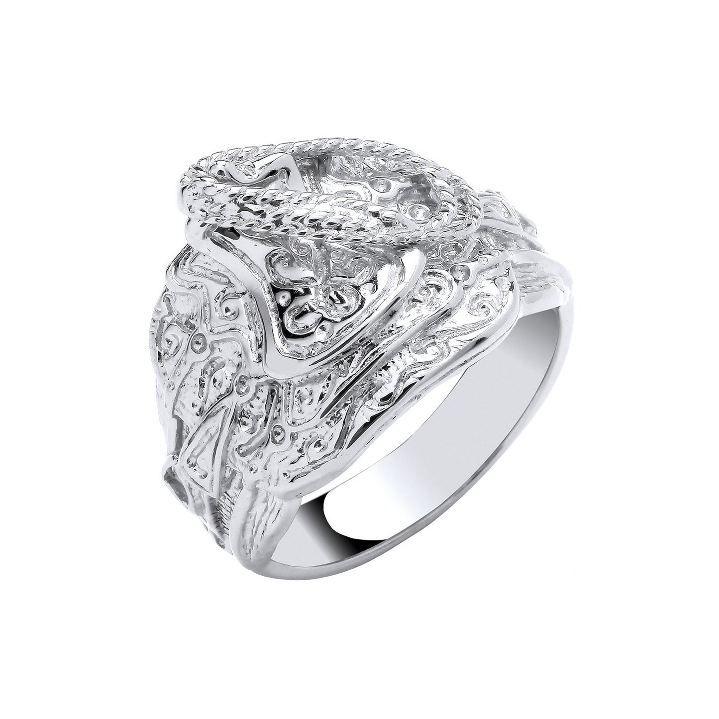 Silver Gents Saddle Ring