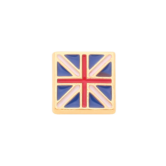 9ct Yellow Gold Union Jack Single Stud For Men